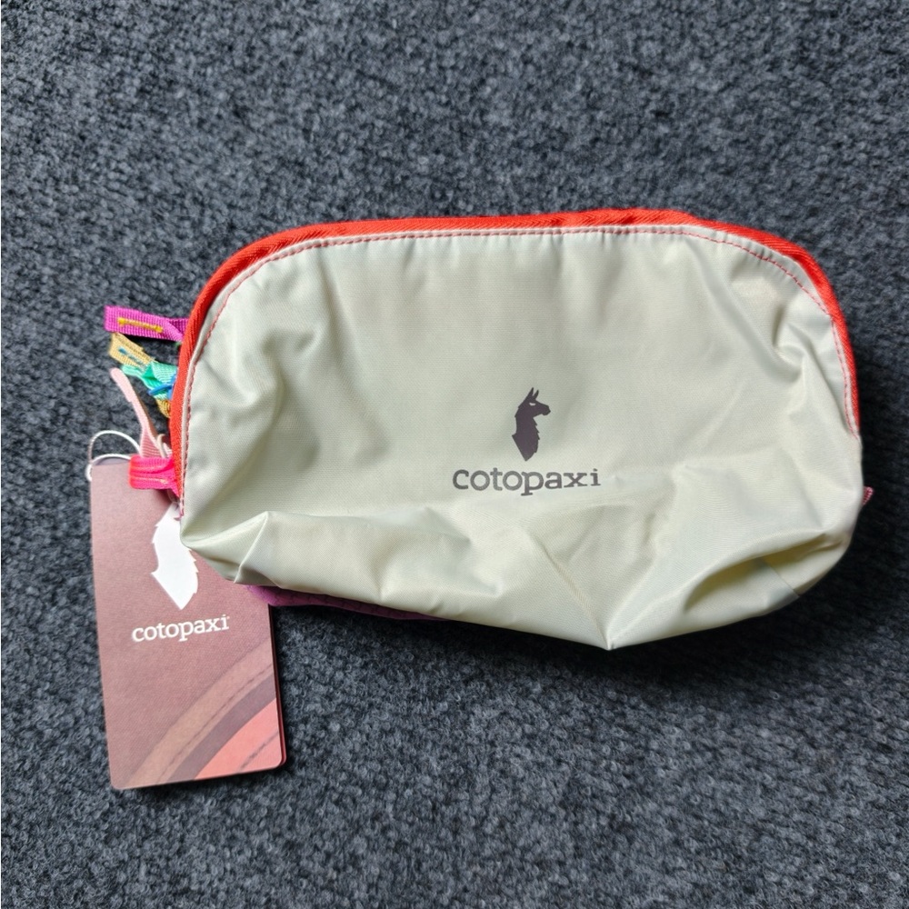 cotopaxi Sage Make up Pouch with Red Trim